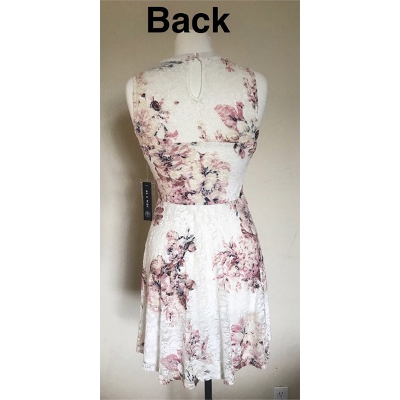 Lace Floral Print Dress - Picture 2 of 5